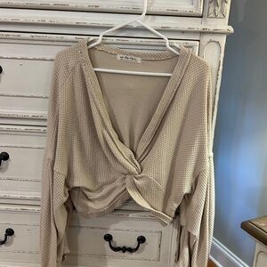 We The Free Cream Knit Top